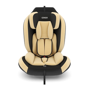 Kindersitz Auto mit ISOFIX beige