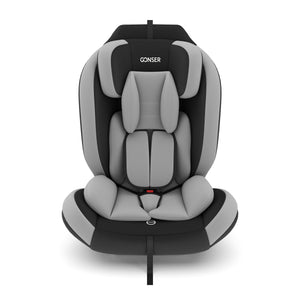 Kindersitz Auto mit ISOFIX grau