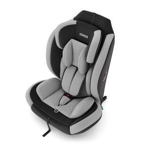 Kindersitz Auto mit ISOFIX grau