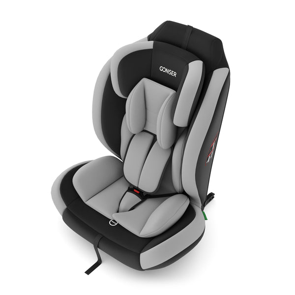 Kindersitz Auto mit ISOFIX grau