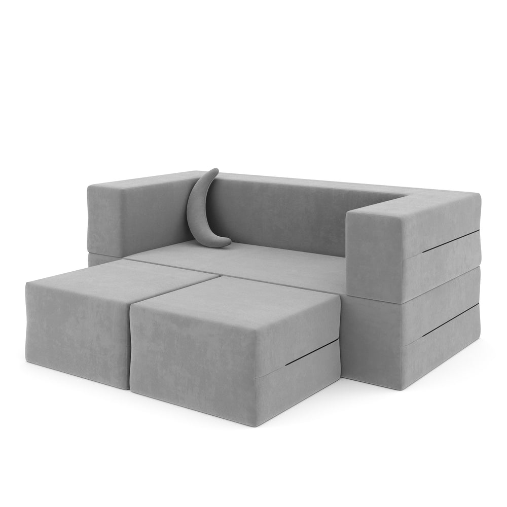 Divano per bambini/divano da gioco BARNY grigio