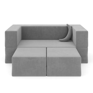 Kindersofa Spielsofa BARNY grau