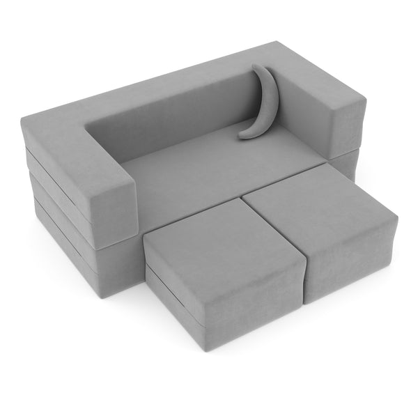 Kindersofa Spielsofa BARNY grau