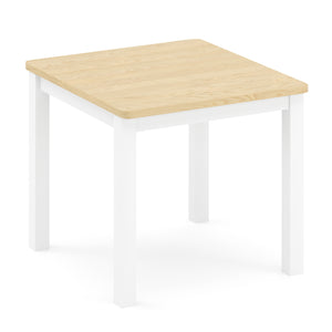 Kindertisch mit 2 Stühlen Holz weiss/natur