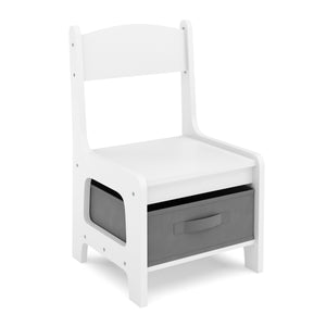 Kindertisch mit 2 Stühlen und Stauraum weiss