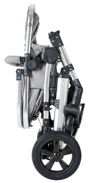 Kinderwagen COZY 2 in 1 grau / silber