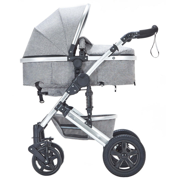 Kinderwagen COZY 2 in 1 grau / silber