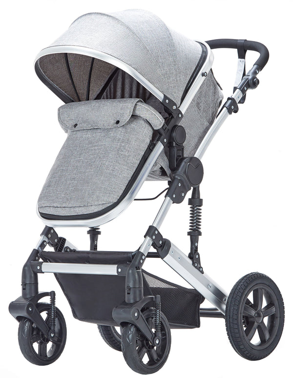 Poussette MOTION grise/argentée 