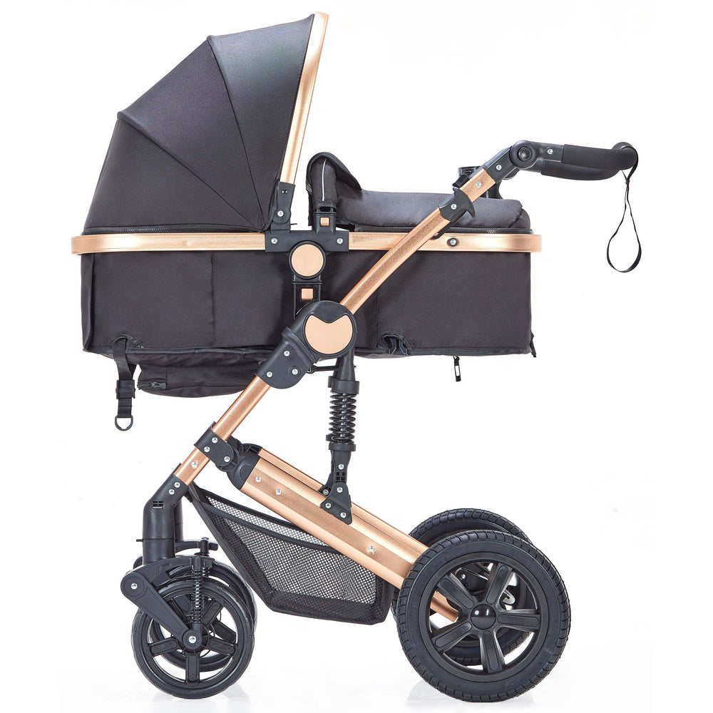 Poussette MOTION, noir/or 