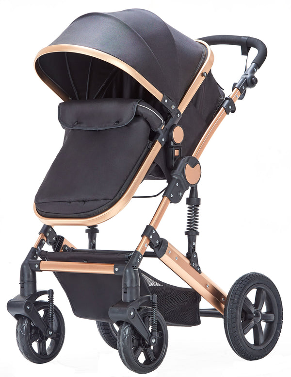 Poussette MOTION, noir/or 