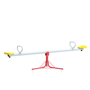 Kinderwippe Stahl 200 cm gelb/rot/silber