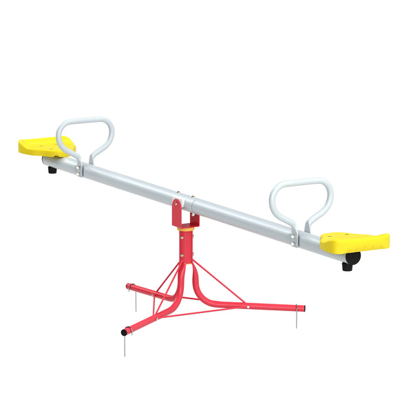 Kinderwippe Stahl 200 cm gelb/rot/silber