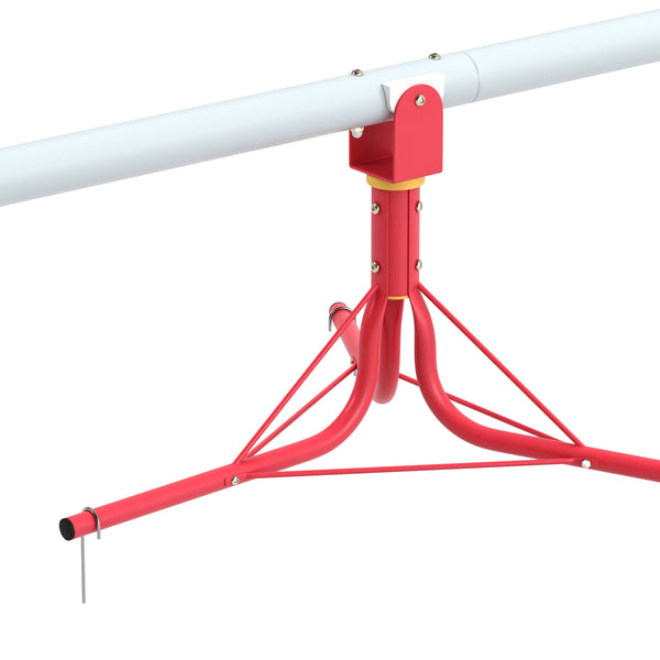 Kinderwippe Stahl 200 cm gelb/rot/silber