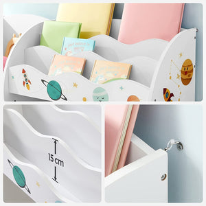 Scaffale portagiochi bianco per cameretta bambini TINO
