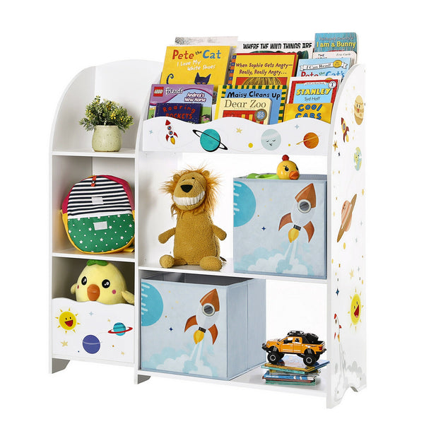 Scaffale portagiochi bianco per cameretta bambini TINO