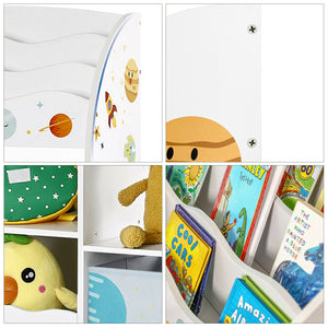 Scaffale portagiochi bianco per cameretta bambini TINO