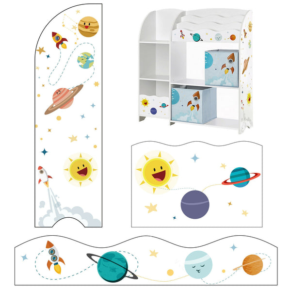 Scaffale portagiochi bianco per cameretta bambini TINO