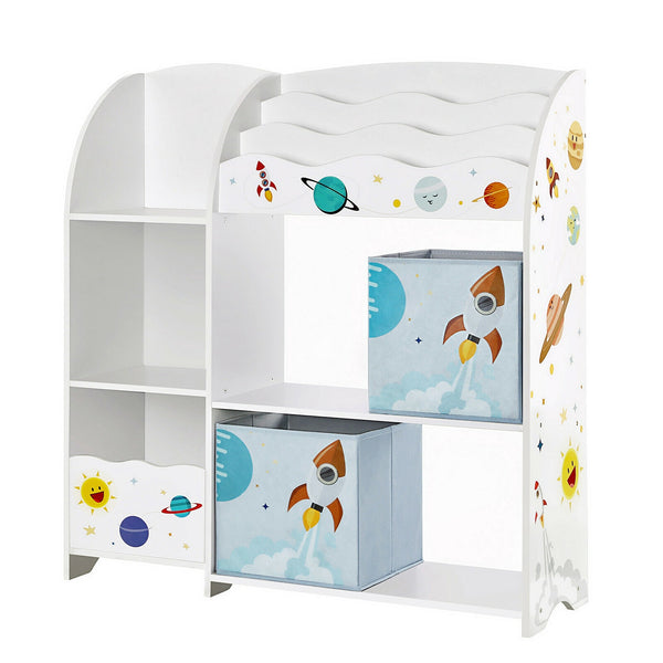 Scaffale portagiochi bianco per cameretta bambini TINO