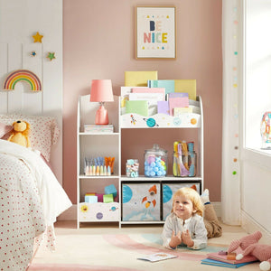 Scaffale portagiochi bianco per cameretta bambini TINO