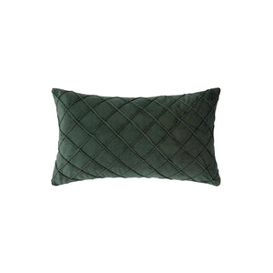 Kissen CARO dunkelgrün 50 x 30 cm