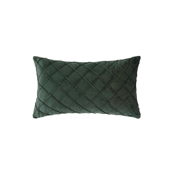 Kissen CARO dunkelgrün 50 x 30 cm