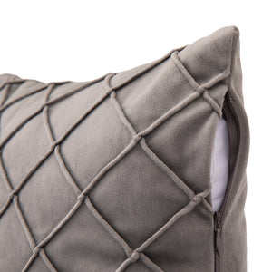 Kissen CARO grau 50 x 30 cm