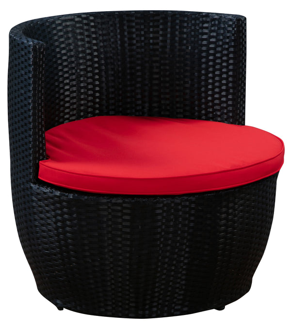 Kissen rot für Rattan Turm