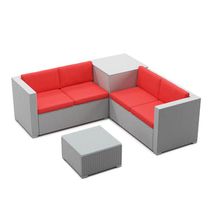 Kissen für Rattanlounge SAN MARINO rot