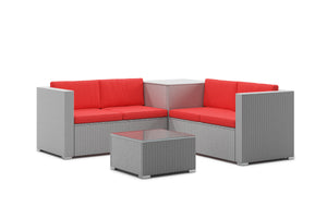 Kissen für Rattanlounge SAN MARINO rot