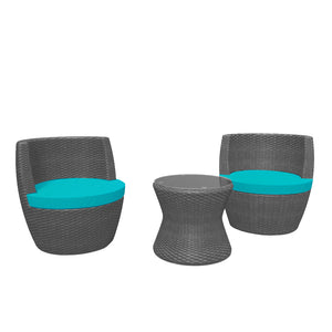 Kissen türkis für Rattan Turm