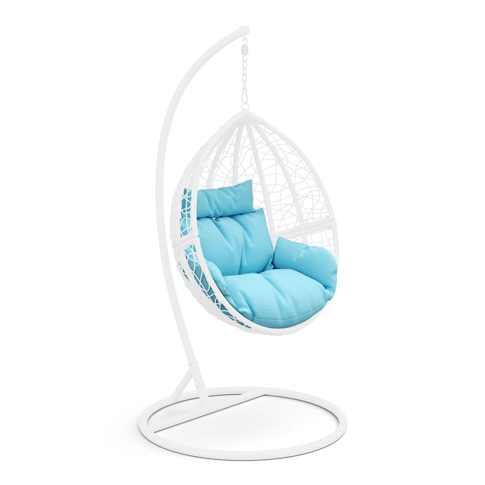 Coussin turquoise pour fauteuil suspendu
