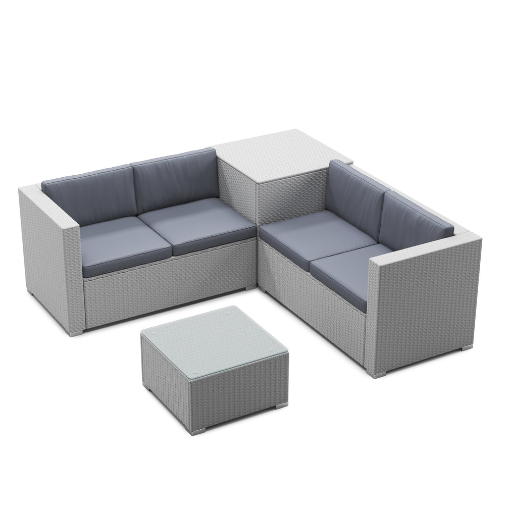Coussins pour salon de jardin en rotin SAN MARINO anthracite