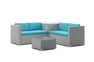 Kissenbezüge für Rattanlounge SAN MARINO türkis