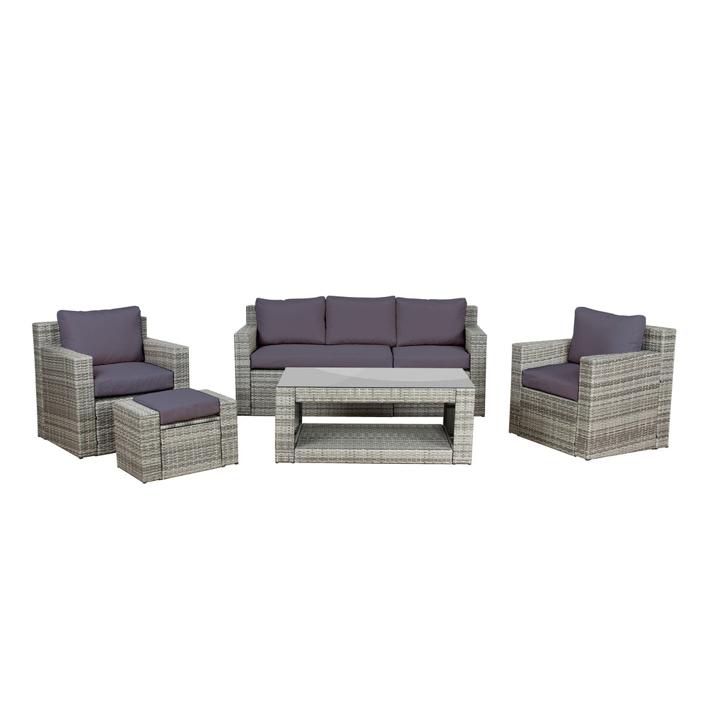 Housses de coussins en rotin Manila, anthracite