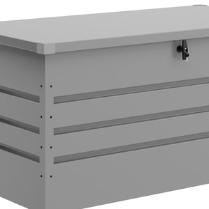 Gartenbox wasserdicht MONACO 132 x 62 x 64 cm 400L hellgrau