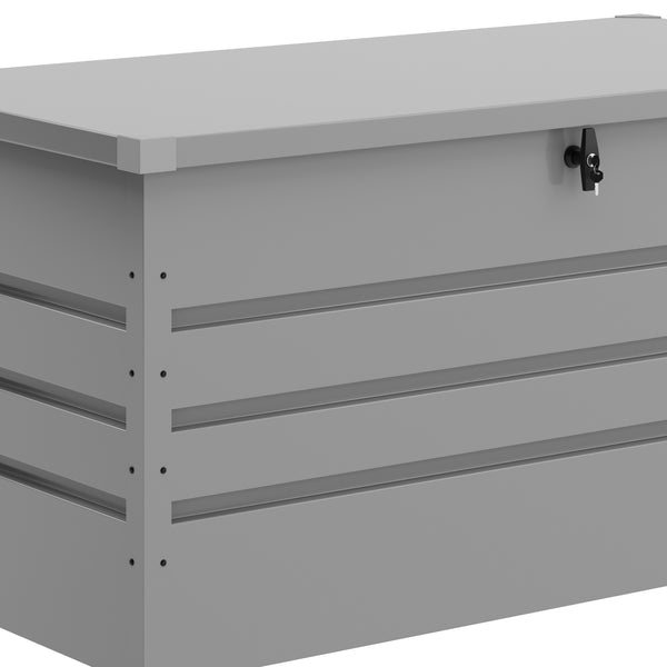 Gartenbox wasserdicht MONACO 132 x 62 x 64 cm 400L hellgrau