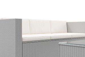 Kissenset für Rattanlounge NIZZA beige