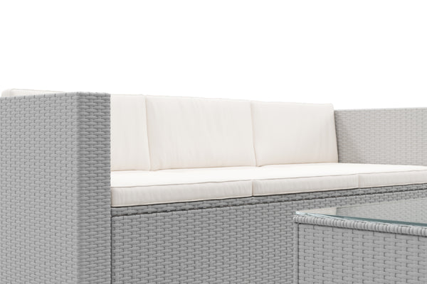 Kissenset für Rattanlounge NIZZA beige