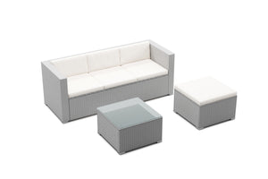 Kissenset für Rattanlounge NIZZA beige