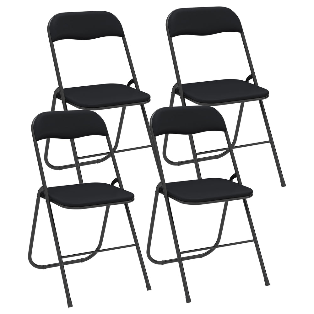 Folding chair FOLD 4-piece set black