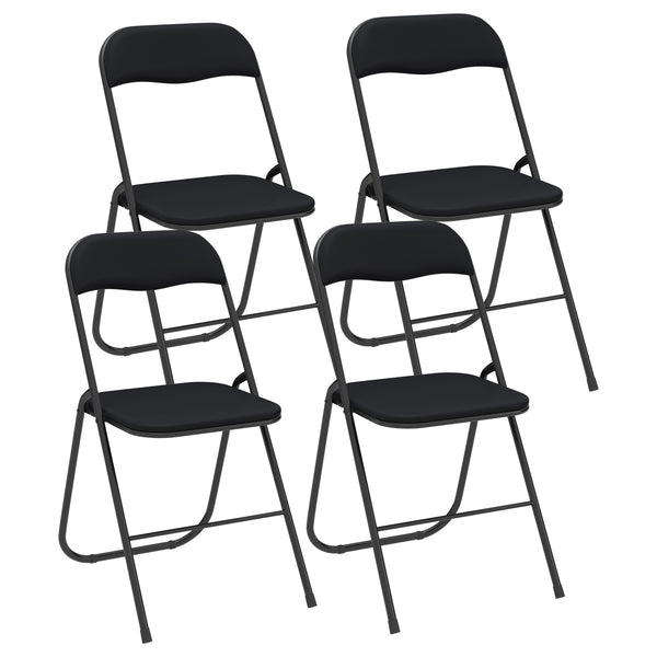 Folding chair FOLD 4-piece set black
