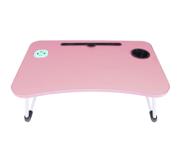 Klapptisch multifunktional mit USB rosa