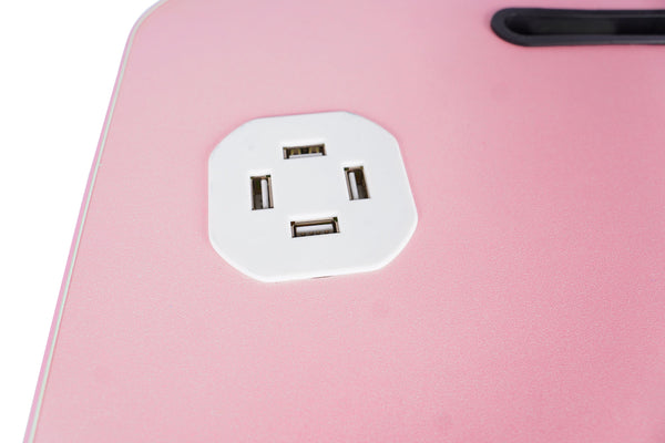 Klapptisch multifunktional mit USB rosa
