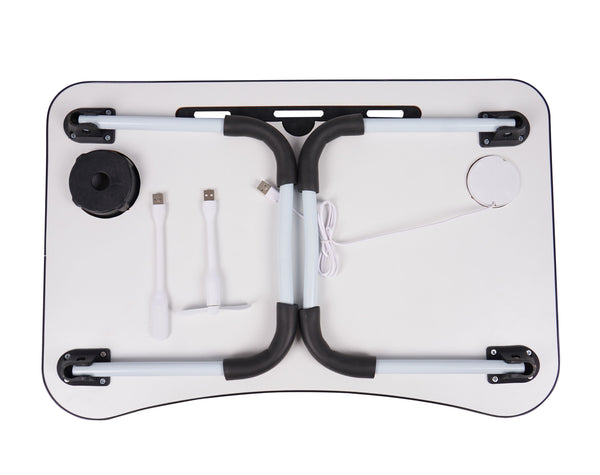 Klapptisch multifunktional mit USB schwarz