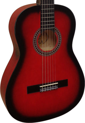 Klassische Gitarre 4/4 rot schattiert