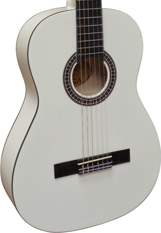 Klassische Gitarre 4/4 weiss