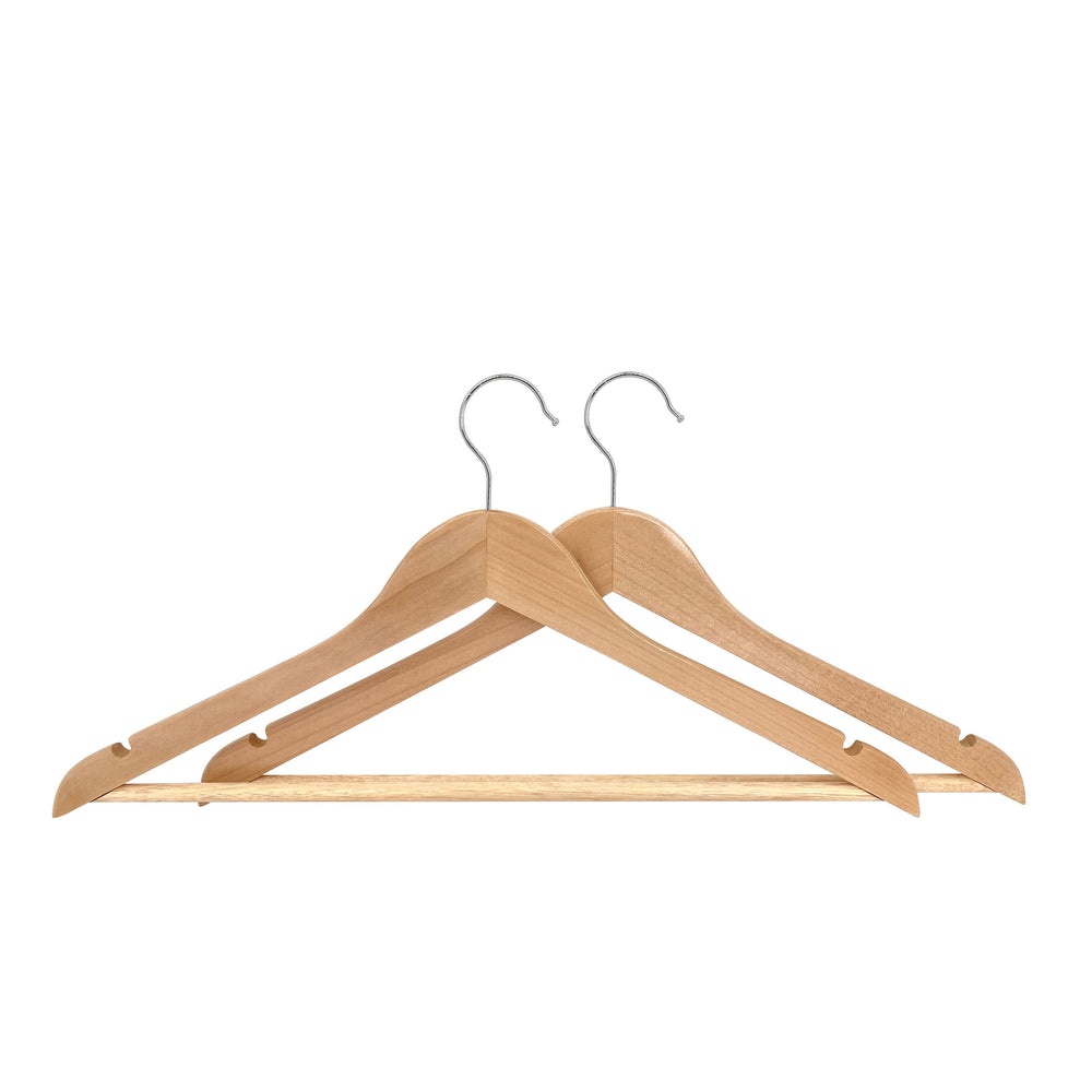 Cintres en bois, finition naturelle, lot de 50