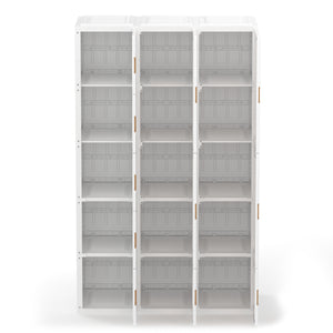 Kleiderschrank modular faltbar 104 x 168 cm weiss