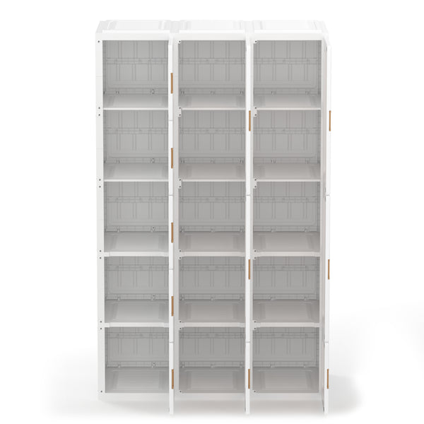 Kleiderschrank modular faltbar 104 x 168 cm weiss