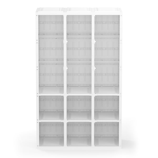 Kleiderschrank modular faltbar 104 x 168 cm weiss